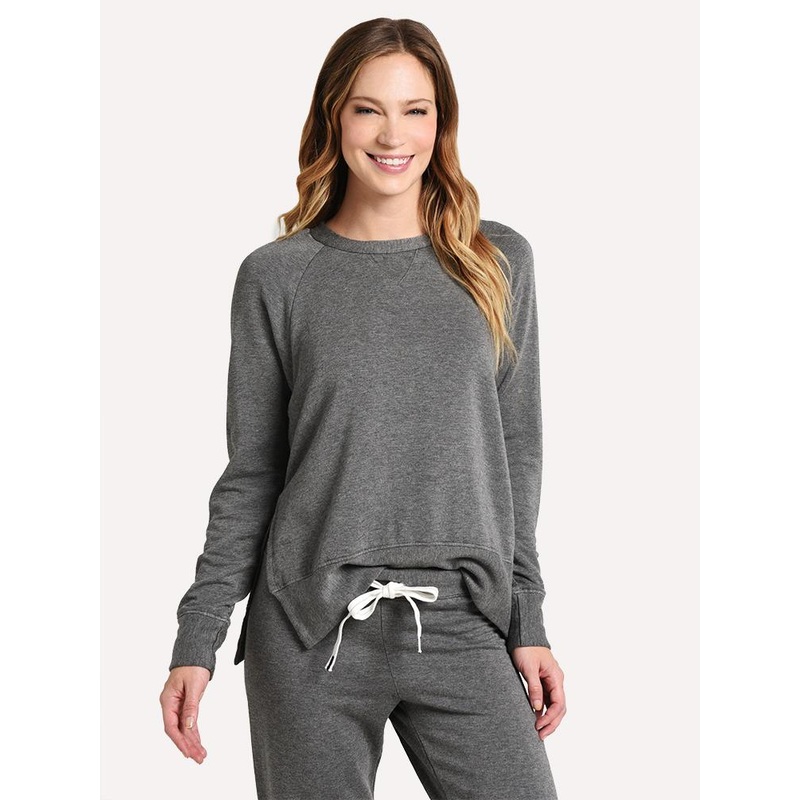 Stateside Women’s Viscose Fleece Side Slit Sweatshirt