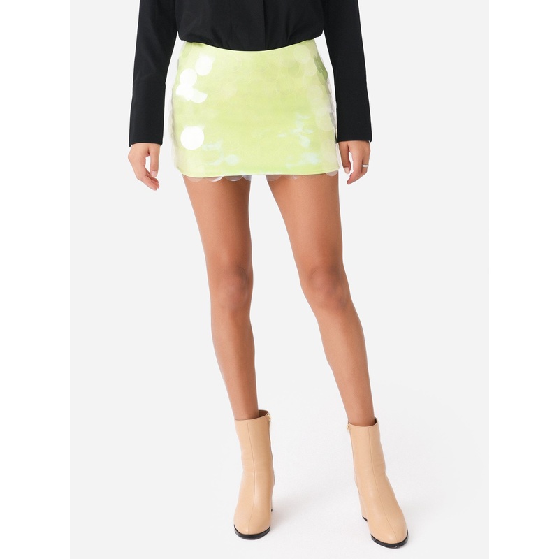 Simkhai Women’s Campbell Transparent Sequin Mini Skirt