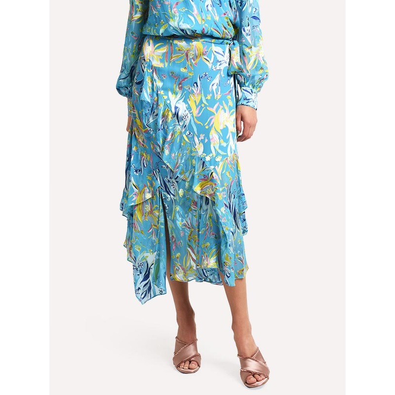 Tanya Taylor Liliana Skirt|6|BOTANICAL FLORAL BLUE
