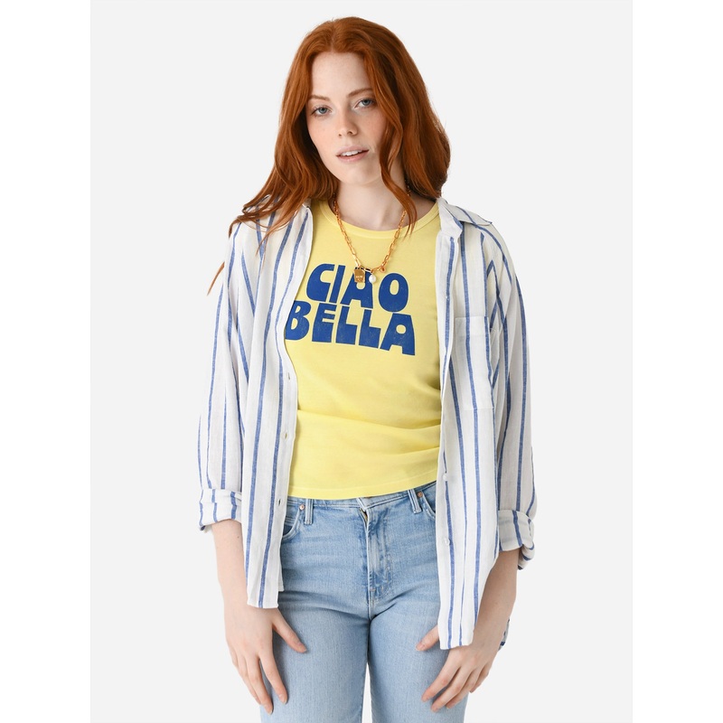 Z Supply Women’s Perfect Linen Stripe Top