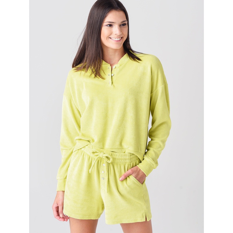 DONNI. Women’s Terry Henley Sweatshirt