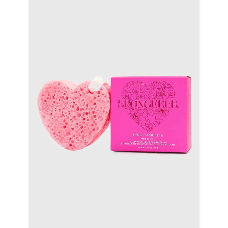 Spongelle Pink Camellia Heart Buffer