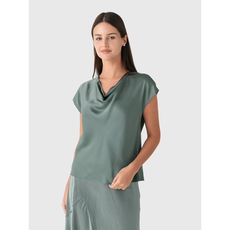 Vince Women’s Silk Cowl-Neck Blouse