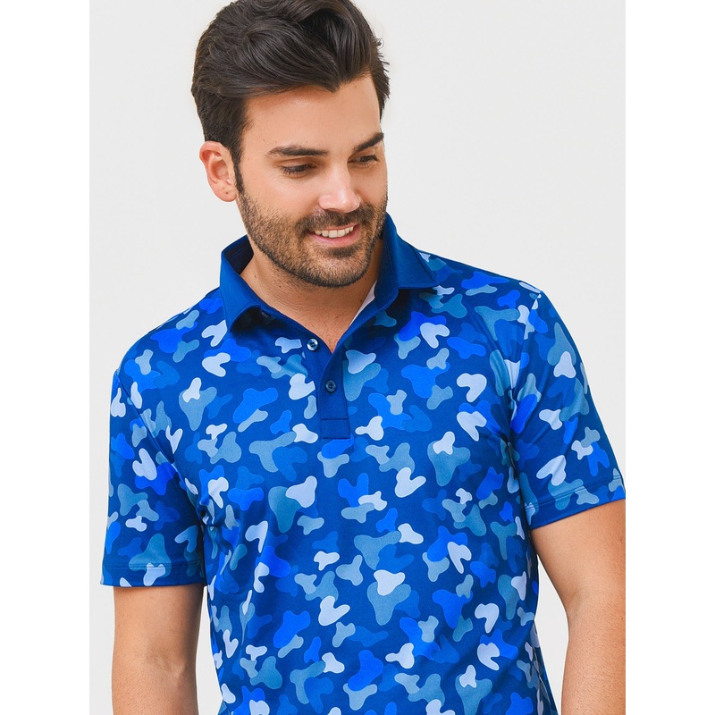 Redvanly Men’s Devoe Polo|XL|CLASSIC BLUE/MULTI