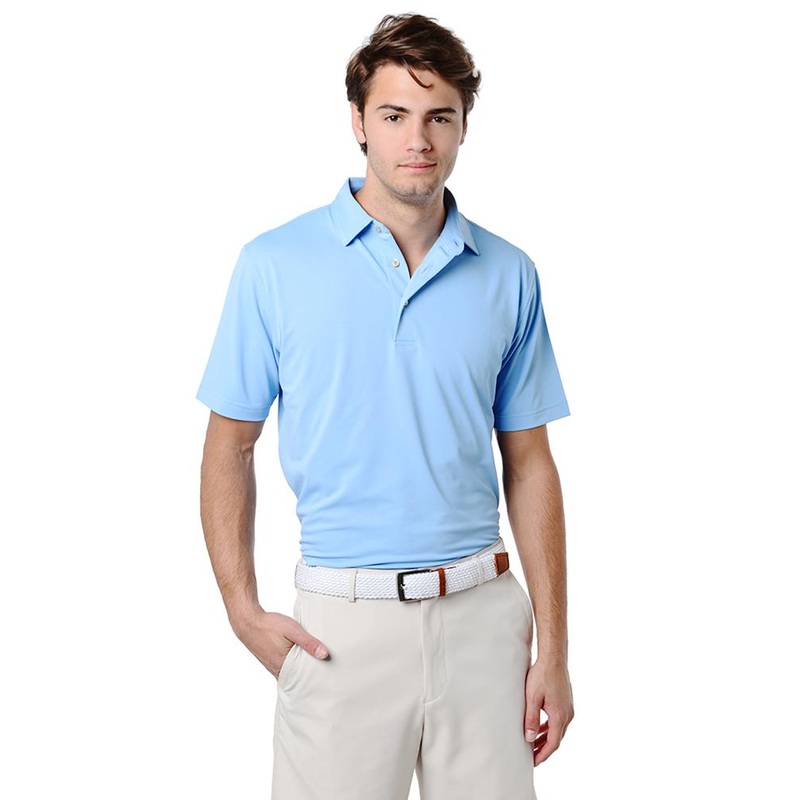 Peter Millar Solid Stretch Mesh Polo (Self Collar)