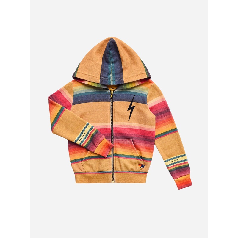 Aviator Nation Kids’ Serape Bolt Stitch Zip Hoodie