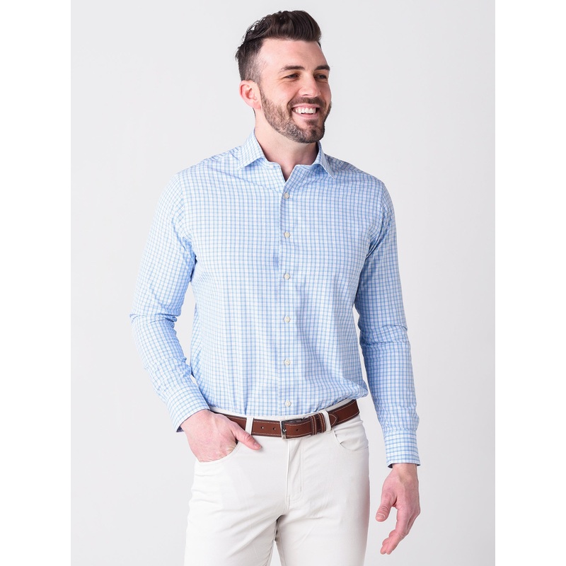 Peter Millar Crown Crafted Men’s Evans Performance Poplin Sport Shirt