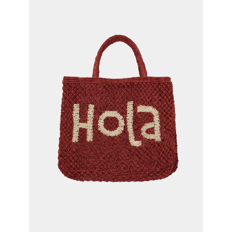The Jacksons Hola Jute Tote|LARGE|RED
