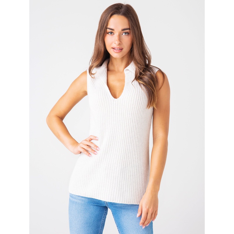 Vince Women’s Cashmere V-Neck Collared Vest