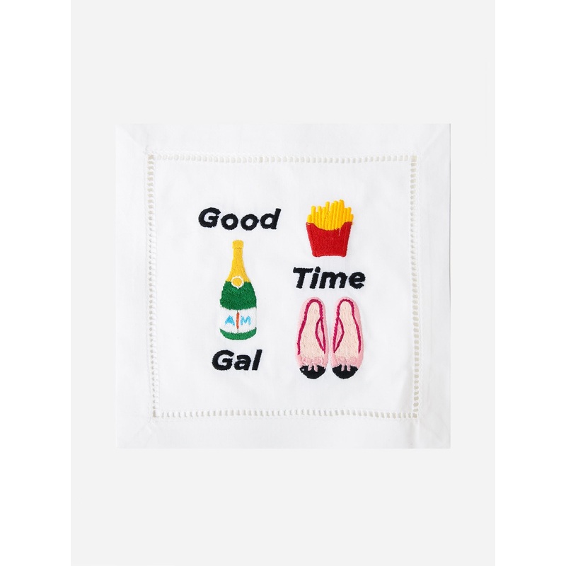 August Morgan Good Time Gal Cocktail Napkin Set