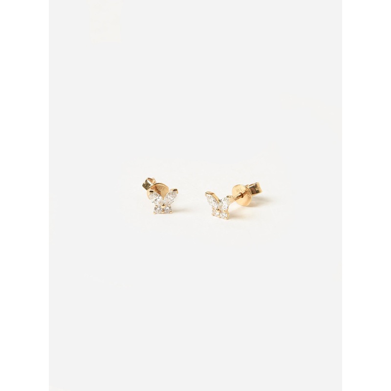 S. Bell Women’s Diamond Butterfly Stud Earrings