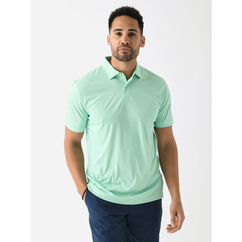 Peter Millar Crown Sport Men’s Featherweight Art Deco Polo