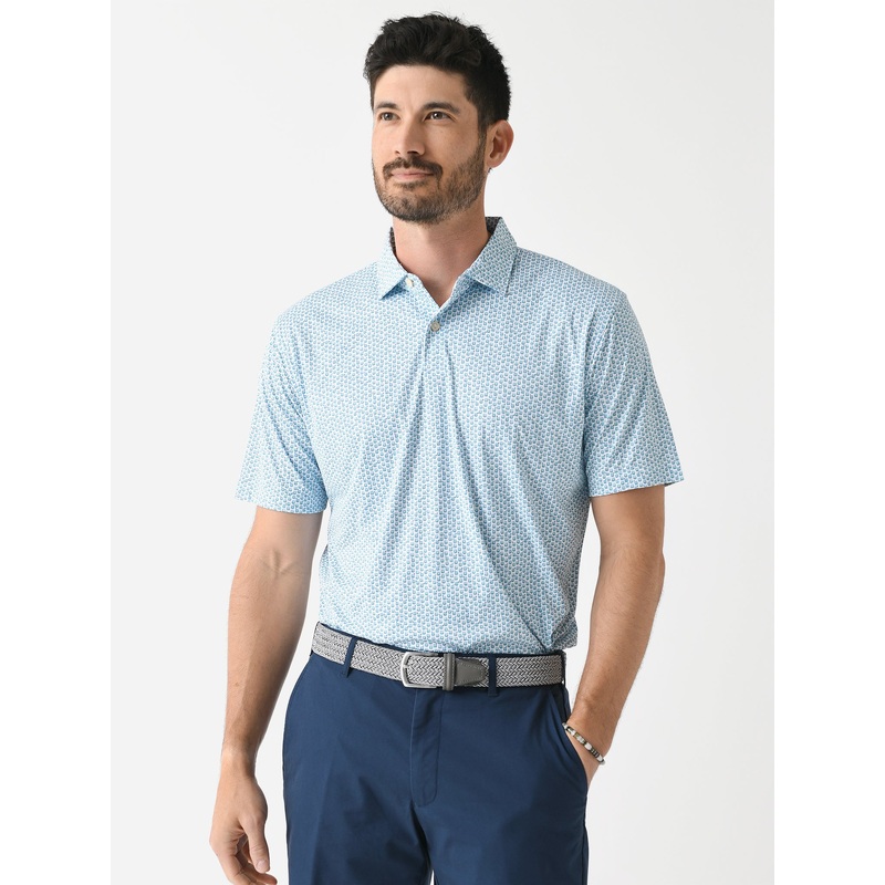 Peter Millar Crown Sport Men’s Featherweight Golf On The Rocks Polo