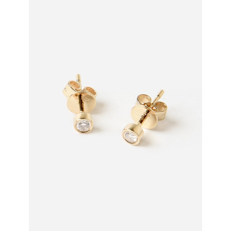 Francie B. Bezel Stud Earrings