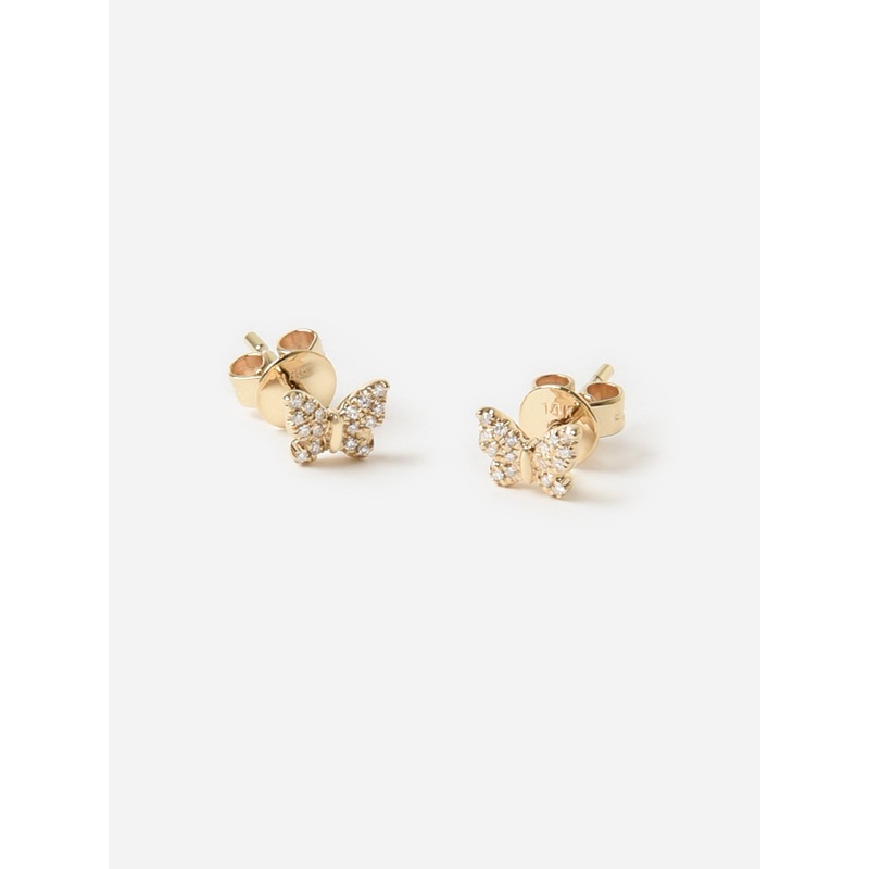 Francie B. Diamond Butterfly Stud Earrings