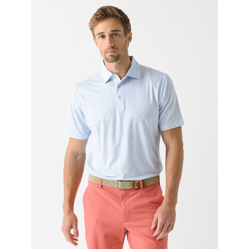Peter Millar Crown Sport Men’s Corkscrew Performance Jersey Polo