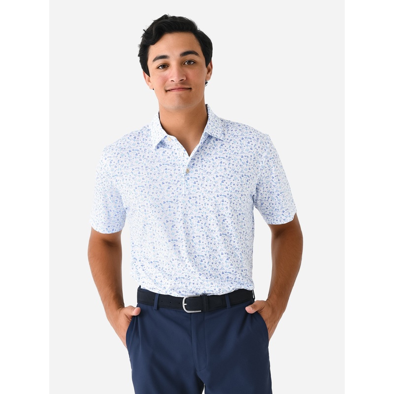 Peter Millar Crown Sport Men’s Fairway Free For All Performance Jersey Polo