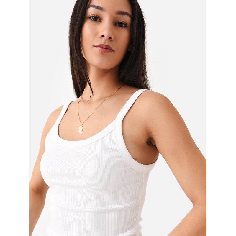 Vince Women’s Scoop Neck Tank|M|OPTIC WHITE