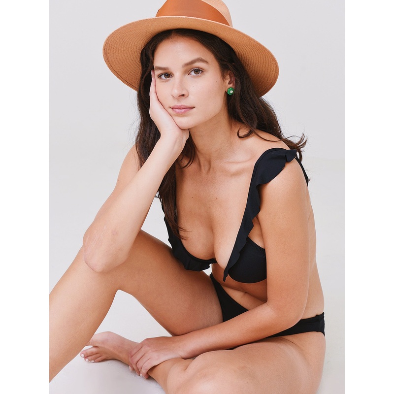 Eberjey Women’s So Solid Grayson Bikini Top