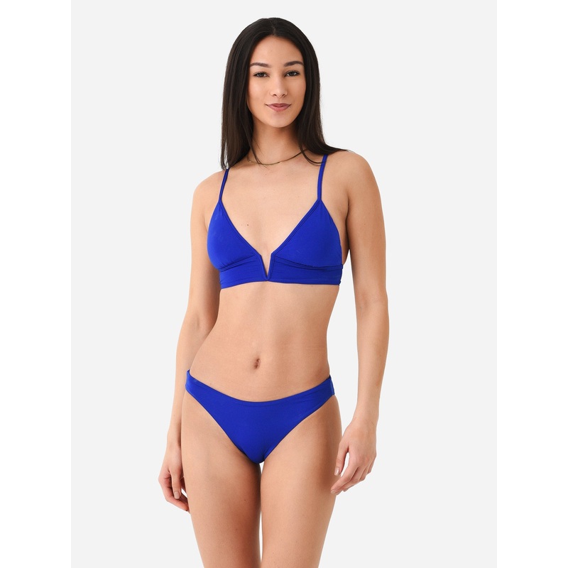Maaji Women’s Cobalt Blue Parade Long Line Triangle Bikini Top