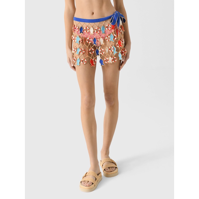 My Beachy Side Women’s Poisson Hand-Crocheted Mini Skirt
