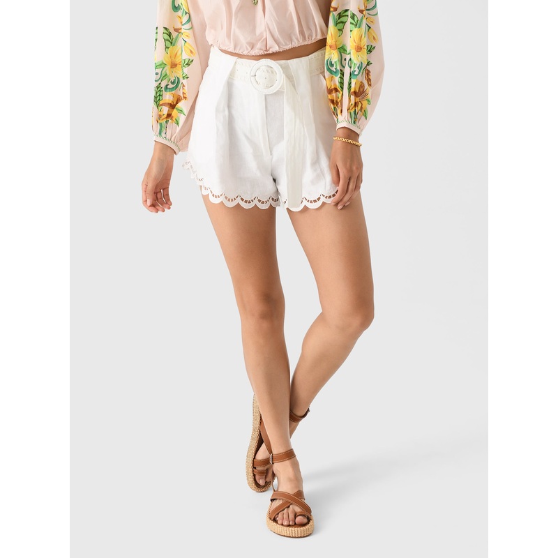 Farm Rio Women’s Richelieu Belted Premium Linen Short