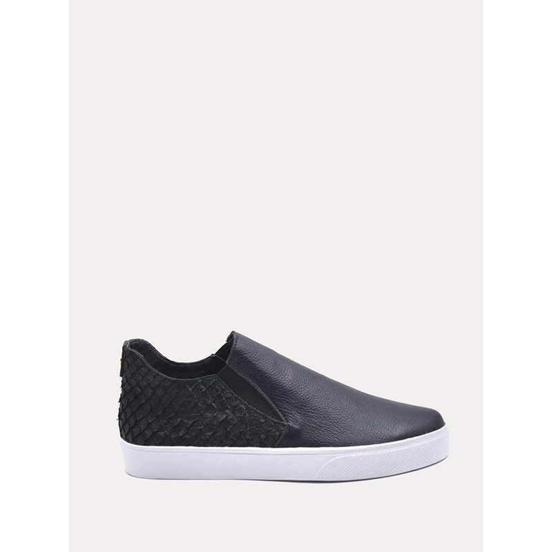 Kaanas Bari Leather Sneaker|10|BLACK