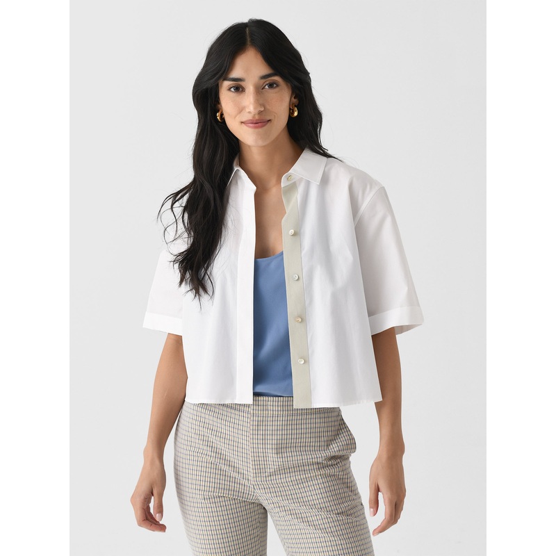 Vince Women’s Canvas Tape Cotton Button-Front Shirt