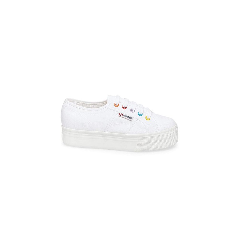Superga Multi Color Eyelets|6.5|WHITE MULTI