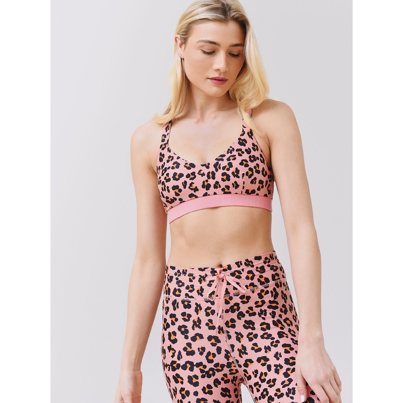 The Upside Women’s Rose Cheetah Larri Bra