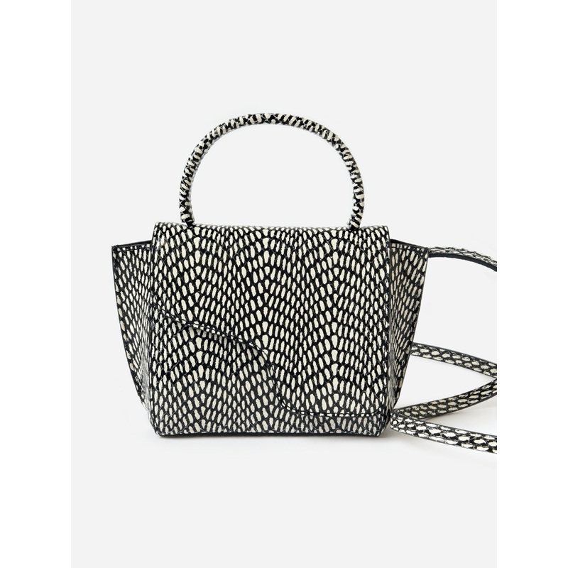 ATP Atelier Montalcino Printed Graphic Snake Leather Mini Handbag