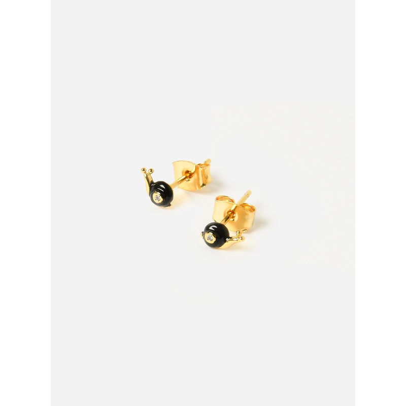 TAI Women’s Enamel Snail Stud Earrings