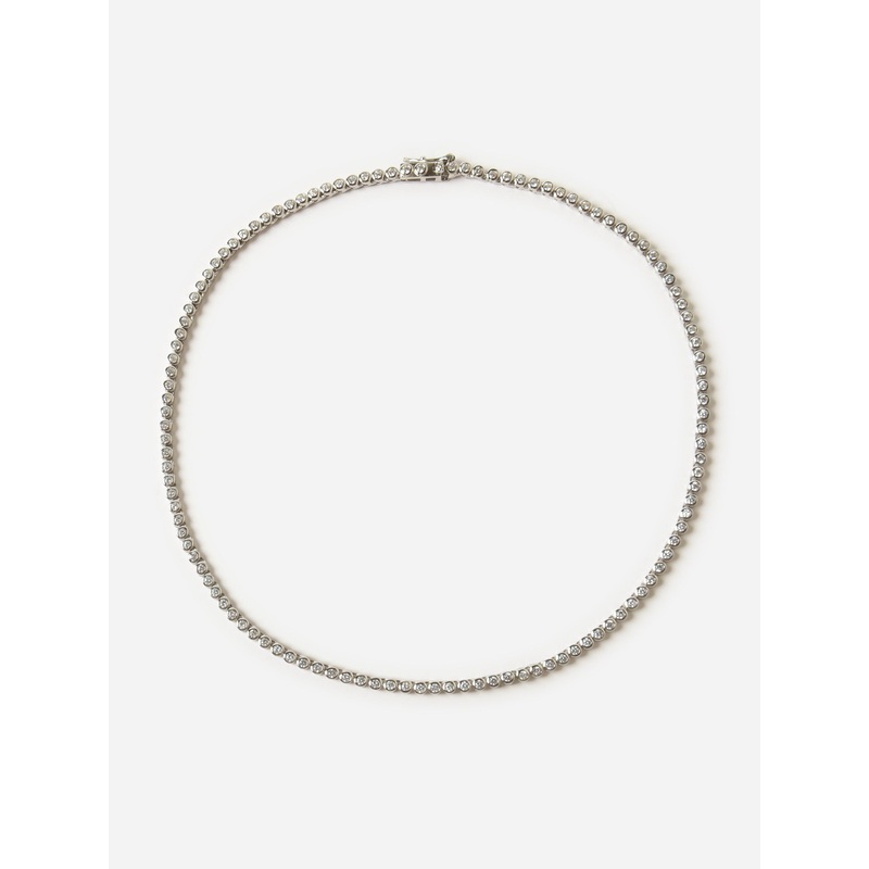 Shashi Bezel Tennis Necklace|O/S|WHITE GOLD