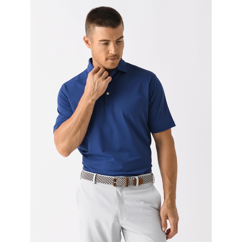 Peter Millar Crown Sport Men’s Solid Performance Mesh Polo