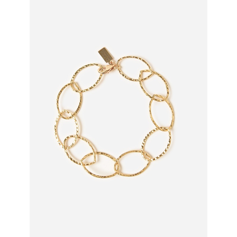 S. Bell Hammered Link Bracelet