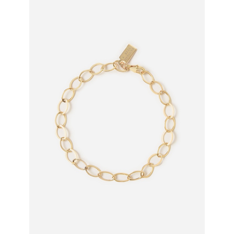 S. Bell Small Flat Oval Link Bracelet