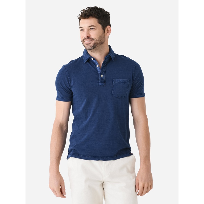 Faherty Brand Men’s Short Sleeve Indigo Polo