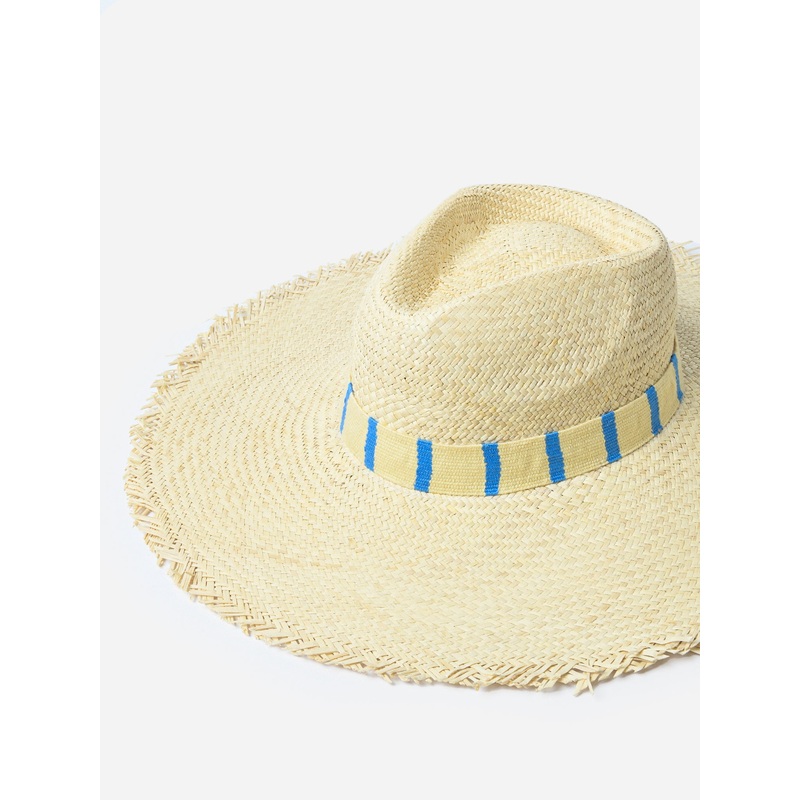 Sunshine Tienda Women’s Susana Wide Brim Fringe Palm Hat