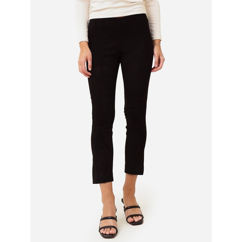 Vince Women’s Stretch Suede Split Hem Crop Legging