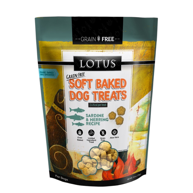 Lotus Soft Baked Grain Free Sardine & Herring Treats 10oz