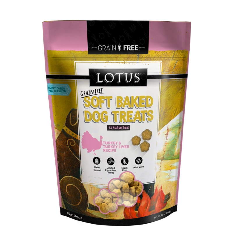 Lotus Soft Baked Grain Free Turkey & Turkey Liver Treats 10oz