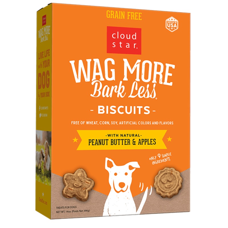 Cloud Star Wag More Peanut Butter & Apple Biscuits 14oz