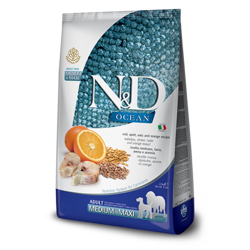 Farmina Dog Ancestral Grain Cod & Orange Med & Maxi 26.4lb