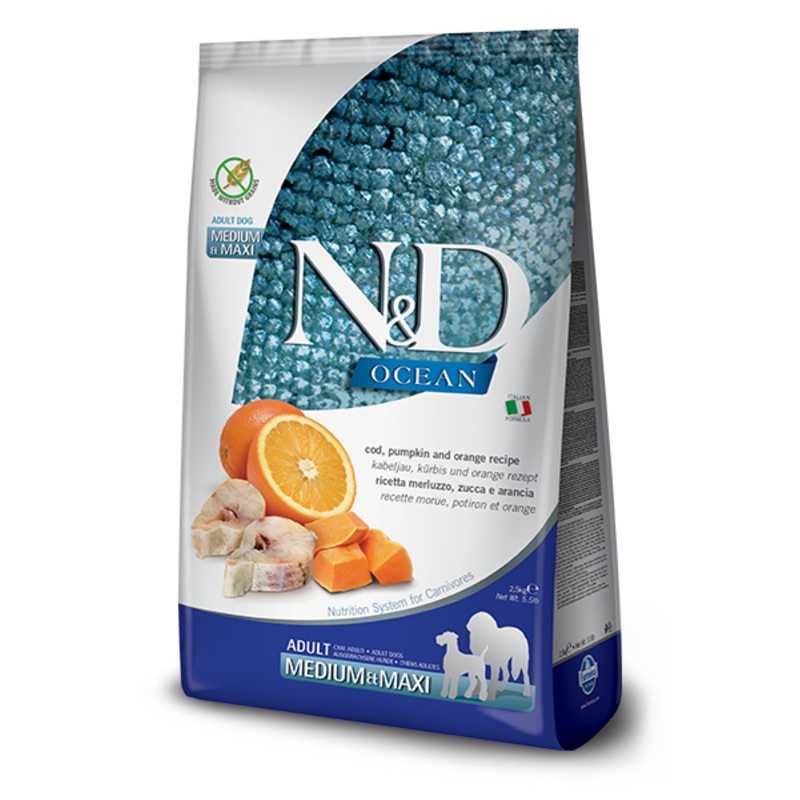 Farmina Dog Grain Free Cod Pumpkin & Orange Medium & Maxi