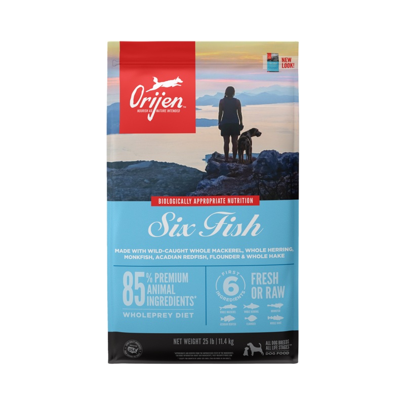 Orijen Dry Dog Food Six Fish|25lb|13lb|4.5lb