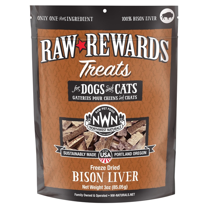 Northwest Naturals Freeze Dried Bison Liver Treats 3oz