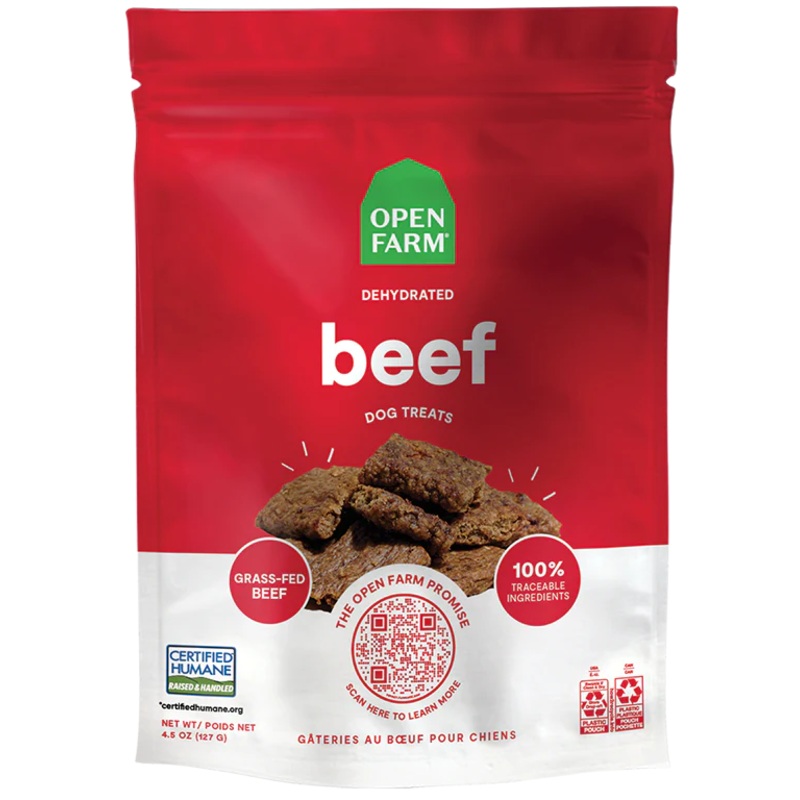 Open Farm Dehydrated Beef Recipe Treats 4.5oz