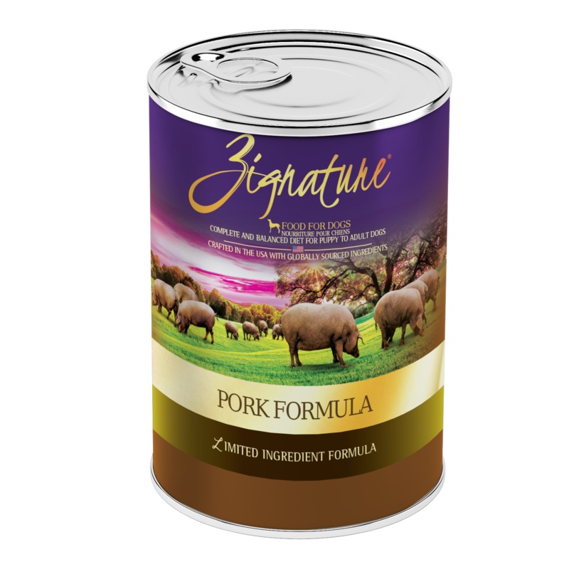 Zignature Canned Dog Food Pork 13oz