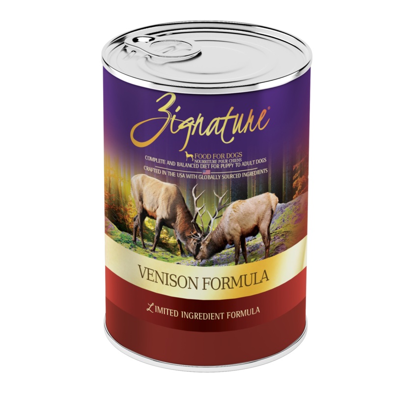 Zignature Canned Dog Food Venison 13oz