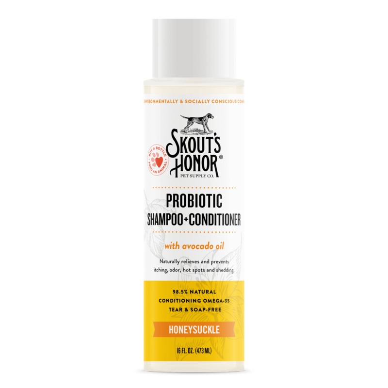 Skout’s Honor Probiotic Shampoo & Conditioner Honeysuckle 16oz